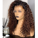 {50% Off} Ombre Brown Colored 13X6 Skin Melt Lace + Delicate Hairline Frontal Wig
