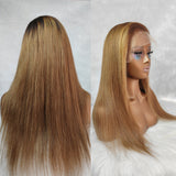 {50% Off} Ombre Highlight 13x6 Human Hair Skin Melt Lace Front Wig