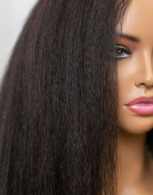 Halle | Skin Melt Lace 2 in 1 Preplucked Human Hair 13x6 Lace Front Wig | WET & WAVY REVERTIBLE WIG