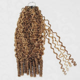 Soft Feather Crochet Braid Burmese Curls Highlight Human Hair Extensions