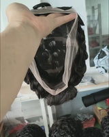 Prestyled Curled Transparent Lace Human Hair Full Lace Wig