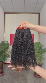 Soft Feather Crochet 3C Curly 100g Braid Human Hair Extensions