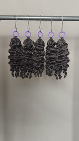 Soft Feather Crochet Braid Human Hair Extensions Burmese Curls with Coily Ends