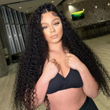13x4 Knot-Free FULL FRONTAL HD Skin Melt Lace Preplucked Human Hair Lace Wig | Curly