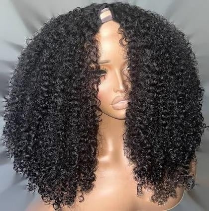 Natural V Part Wig No Leave-out Glueless Human Hair Wigs