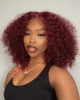 Vanessa | 99J Preplucked Human Hair Curly BOB Lace Wig