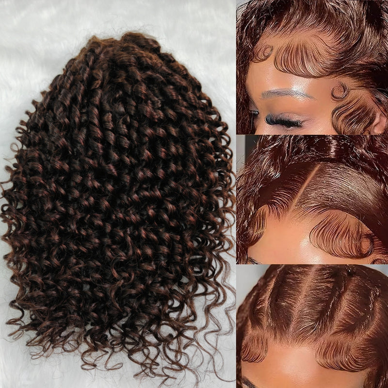 KNOT-FREE - 13x6 Skin Melt Lace Preplucked Human Hair Frontal Wig | Spanish Barrel Curls