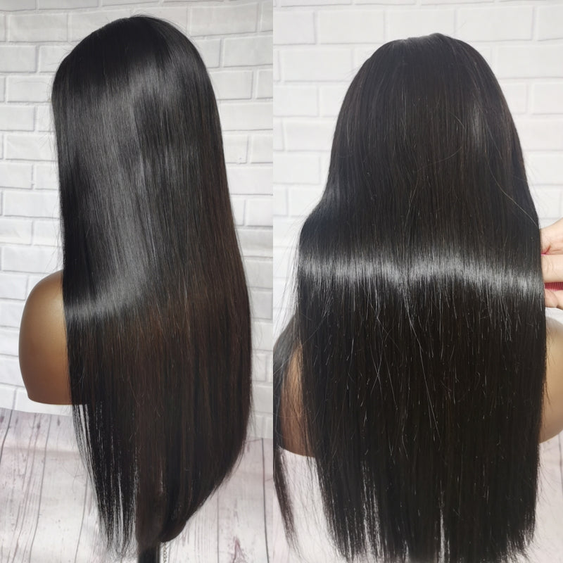 370 Fitted Cap Invisible Strap Skin Melt Lace Frontal Wig | Silky Straight