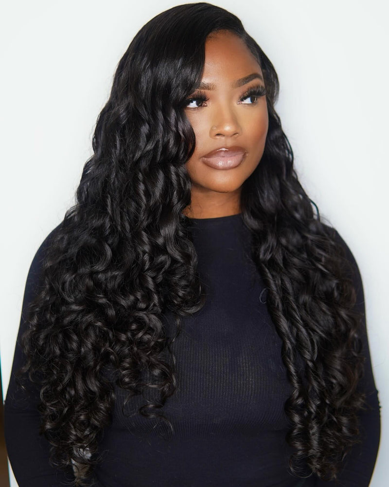 KNOT-FREE - 13x6 Skin Melt Lace Preplucked Human Hair Frontal Wig | Indian Wave