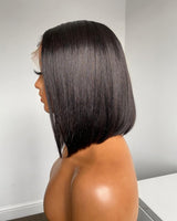 {50% Off US ONLY} 13x4 Transparent Lace Preplucked Human Hair Bob Lace Front Wig