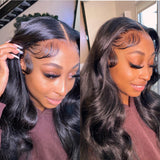 13x6 / 13x4 Full Frontal Body Wave Preplucked Human Hair Lace Front Wig