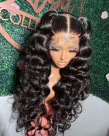 13x6 Full Hair Transparent Lace Human Hair 250% Density Frontal Wig Loose Deep Wave