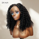 KNOT-FREE - 13x6 Skin Melt Lace Preplucked Human Hair Frontal Wig | Wand Curl