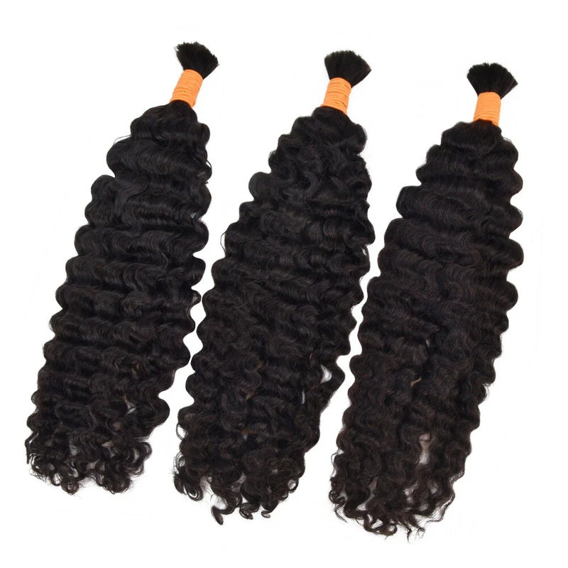 Burmese Curls Bulk Hair Human Hair Extension For Boho Knotless Braiding
