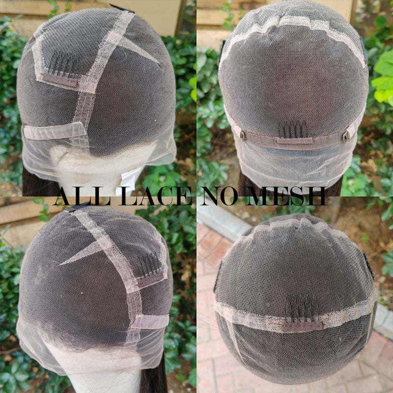 {50% Off} Skin Melt Lace Whole Lace Cap Human Hair Highlight Full Lace Wig