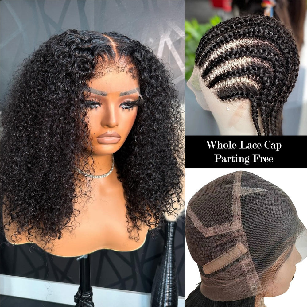 Black full lace curly Freepart wear up 2020 Wig Amazon.com : Lemoda 13x6 Full Lace Frontal Wigs 210 density  main image 4