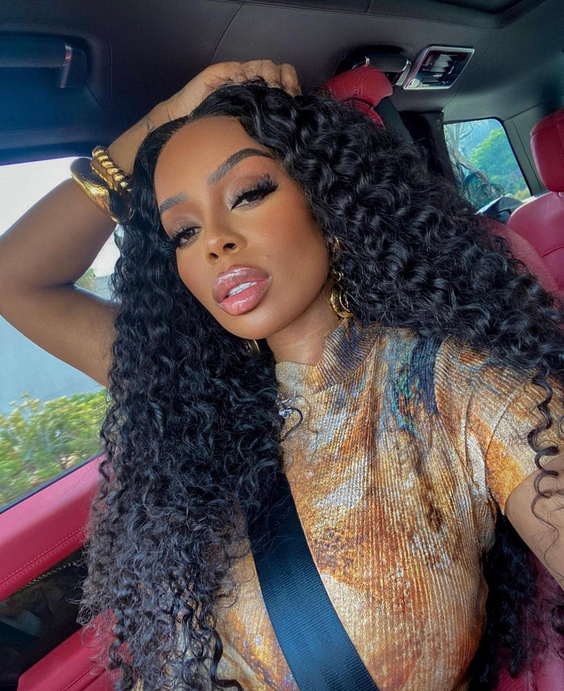 13x6 3D FULL FRONTAL Skin Melt Lace Preplucked Human Hair Lace Front Wig | Burmese Curls