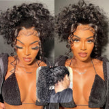 Invisible Strap 360 Skin Melt Lace Wig 2.0 Precut Lace Knot-Free Human Hair Frontal Wig Water Wave