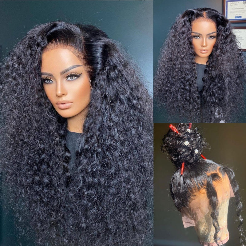 Invisible Strap 360 Skin Melt Lace Wig 2.0 Precut Lace Knot-Free Human Hair Frontal Wig Water Wave