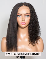 Halle | Skin Melt Lace 2 in 1 Preplucked Human Hair 13x6 Lace Front Wig | WET & WAVY REVERTIBLE WIG