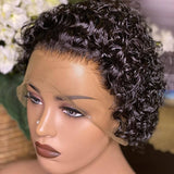 Destiny | Curly Pixie Cut 13x6 Preplucked Virgin Human Hair Lace Wig