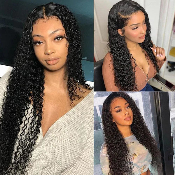 13*4 Frontal and 3 Bundles Water Wave Swiss Lace Virgin Human Hair