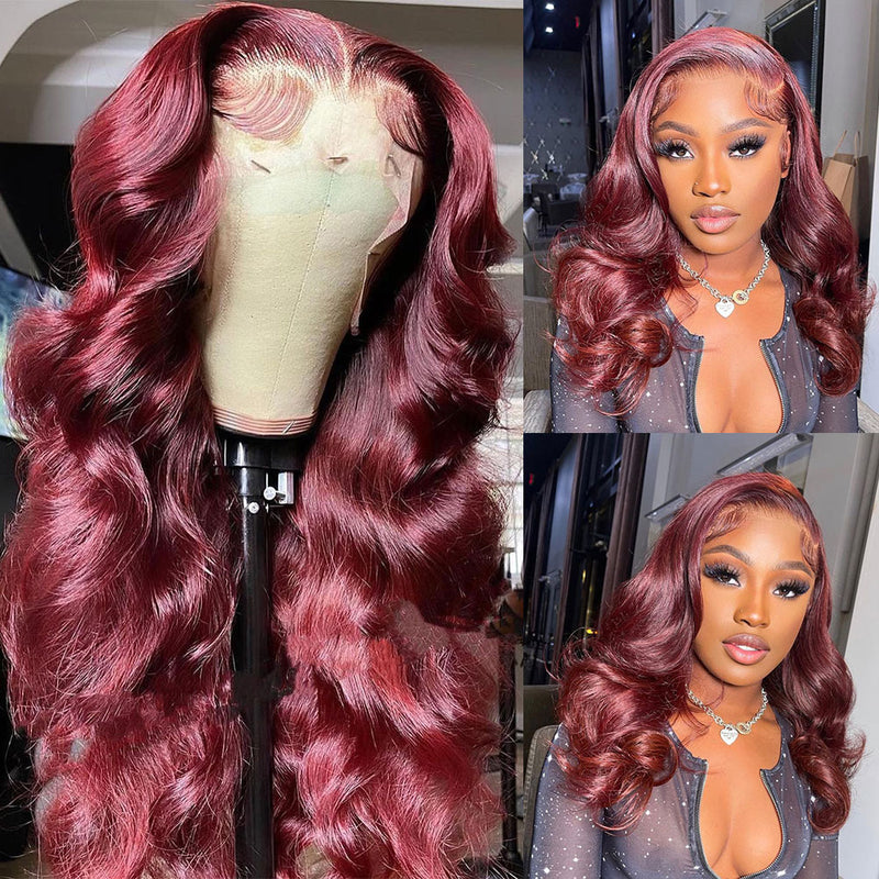 Jasmine Cherry Cola Pre-Plucked 13X6 Human Hair Lace Front Wig