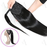 Ponytail Extension Human Hair Clip-In Long Straight Ponytail