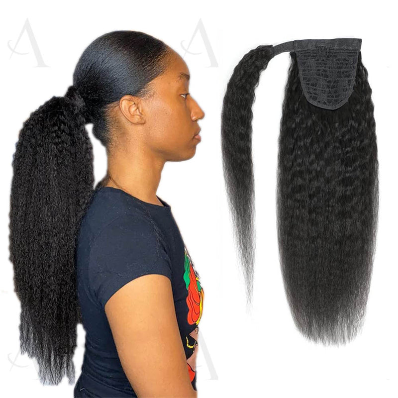 Ponytail Extension Human Hair Clip-In Long Straight Ponytail