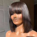 Lisa | Preplucked BOB Lace Wig With Bang | Silky Straight