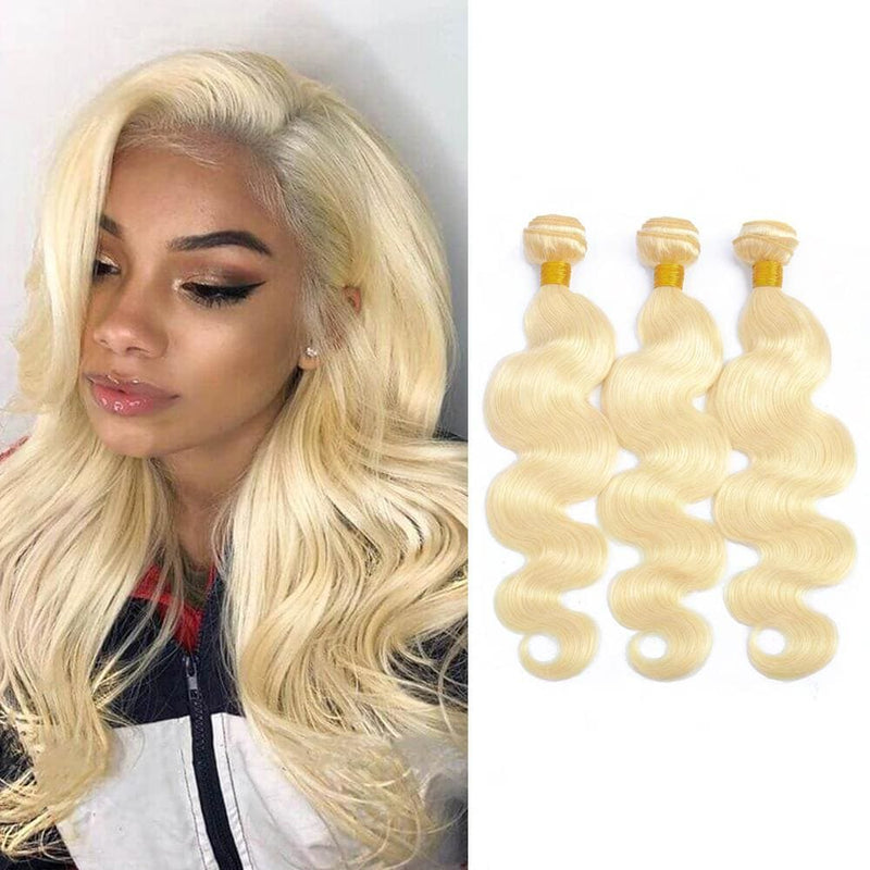 3 Pcs/pack #613 Blonde Brazilian Hair Weave body wave