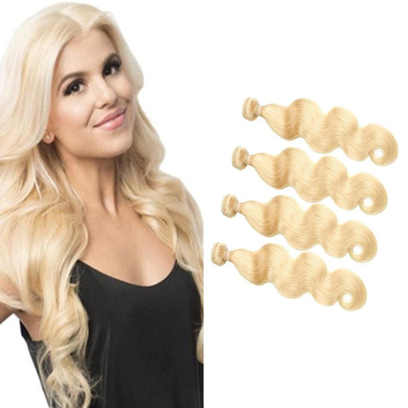 4 Pcs/pack #613 Blonde Brazilian Hair Weave body wave