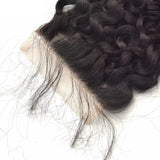 4*4 Closure and 3 Bundles Curly Swiss Lace Virgin Human Hair