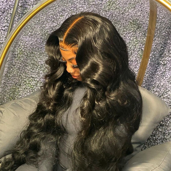 5x5 Closure Wigs Body Wave Skin Melt Swiss Lace Wig