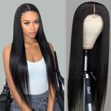 5x5 Closure Wigs Silky Straight Skin Melt Swiss Lace Wig