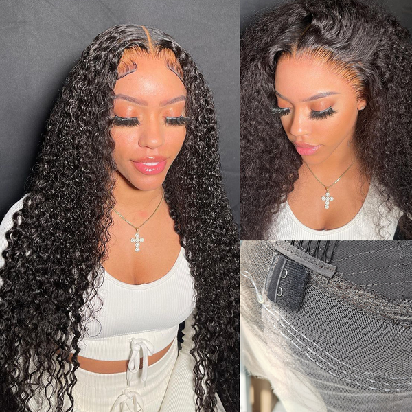 Skin Melt Full Lace 360 Invisible Adjustable Strap Delicate Hairline Human Hair Frontal Wig | Curly