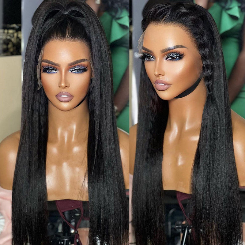 Skin Melt Full Lace 360 Invisible Adjustable Strap Delicate Hairline Human Hair Frontal Wig | Yaki