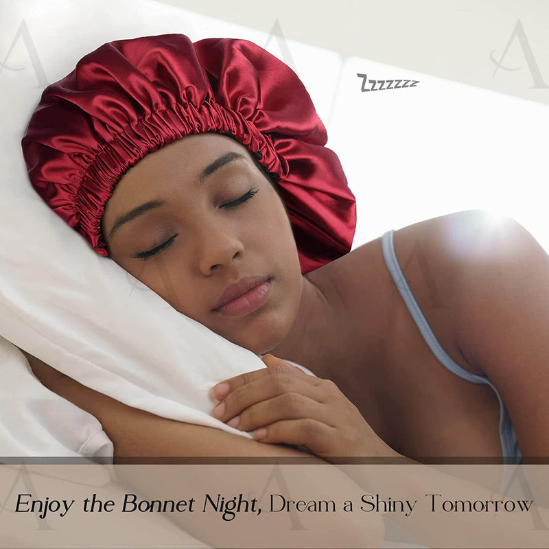 Satin Silky Bonnet Sleeping Cap