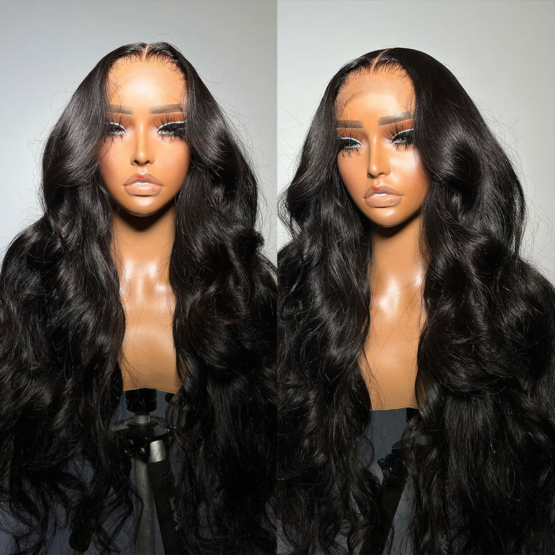 13x4 3D FULL FRONTAL Skin Melt Lace Preplucked Human Hair Lace Front Wig | Body Wave