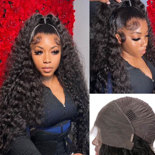 13x4 3D FULL FRONTAL Skin Melt Lace Preplucked Human Hair Lace Front Wig | Loose Wave