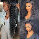 13x4 3D FULL FRONTAL Skin Melt Lace Preplucked Human Hair Lace Front Wig | Loose Wave