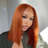 Braelin | Preplucked Ginger Color Human Hair Bob Lace Wig