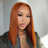 Braelin | Preplucked Ginger Color Human Hair Bob Lace Wig