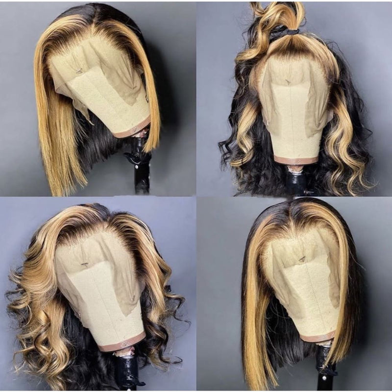 ADORA | Highlight Blonde Virgin Human Hair Bob Lace Front Wig