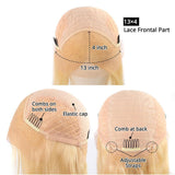 Alan| Preplucked 613 Blonde Human Hair BOB Lace Wig With Bang| Silky Straight