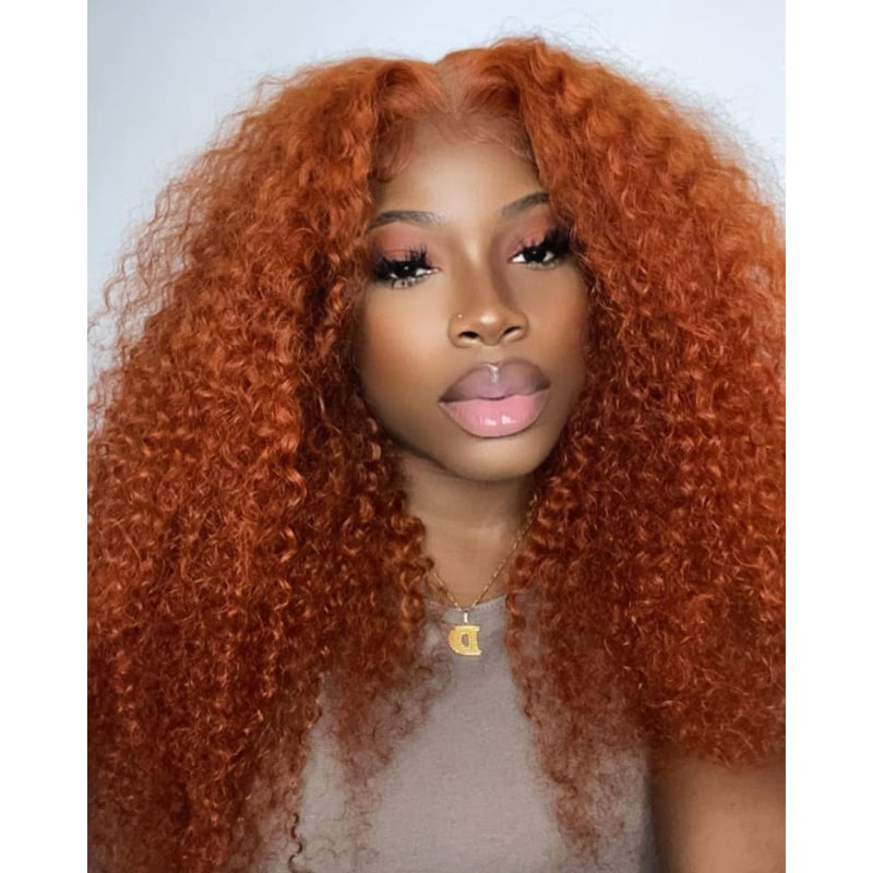 ANILA | Ginger Orange Preplucked Virgin Human Hair Lace Wig