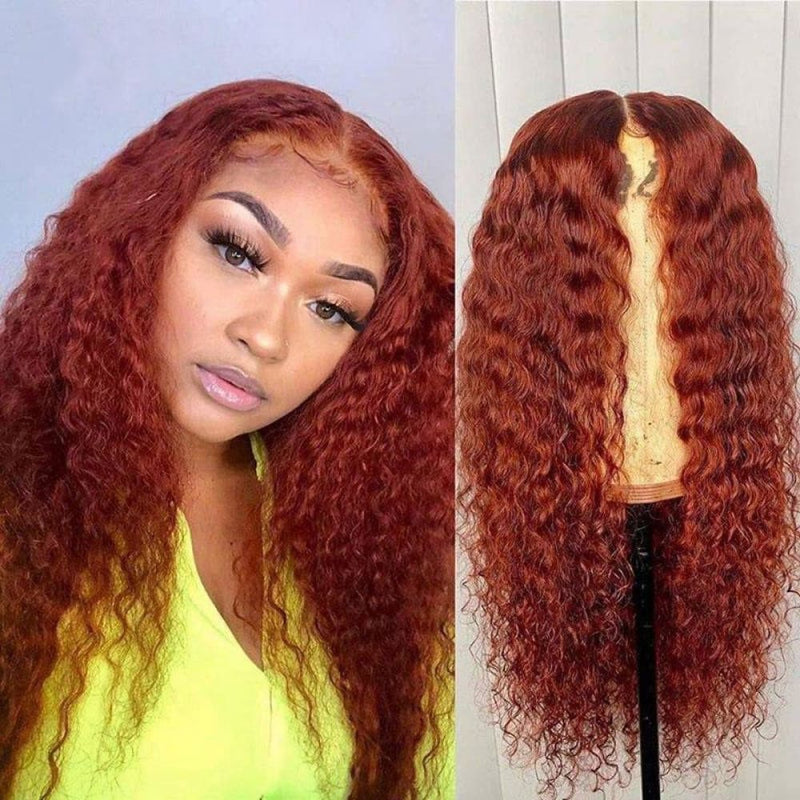 Orlena | Ginger Orange Preplucked Virgin Human Hair Lace Wig Deep Wave