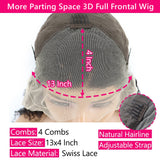 13x4 3D FULL FRONTAL Skin Melt Lace Preplucked Human Hair Lace Front Wig | Loose Wave