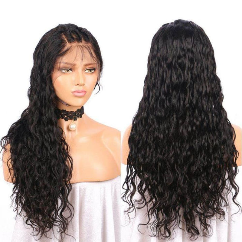 NEW 13*6 Skin Melt Lace Front Natural Wave Wig Invisible Swiss Lace+ Invisible Knots