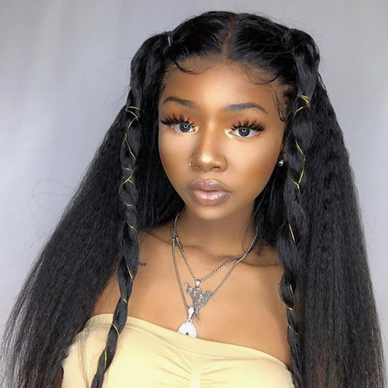 Claire| Preplucked Virgin Human Hair Lace Wig | Kinky Straight